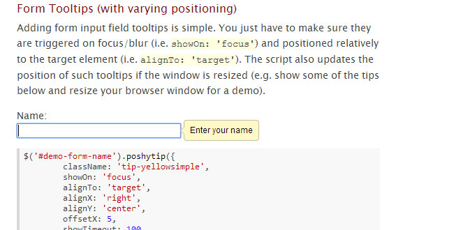 Poshy Tip jQuery Plugin